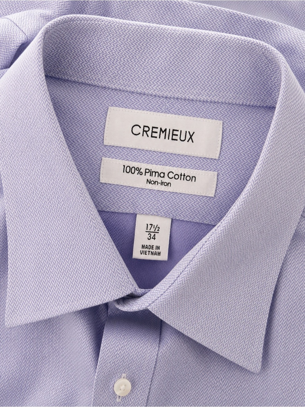 Daniel Cremieux Men’s Lavender Dress Shirt 17.5 x 34 - Picture 2 of 4